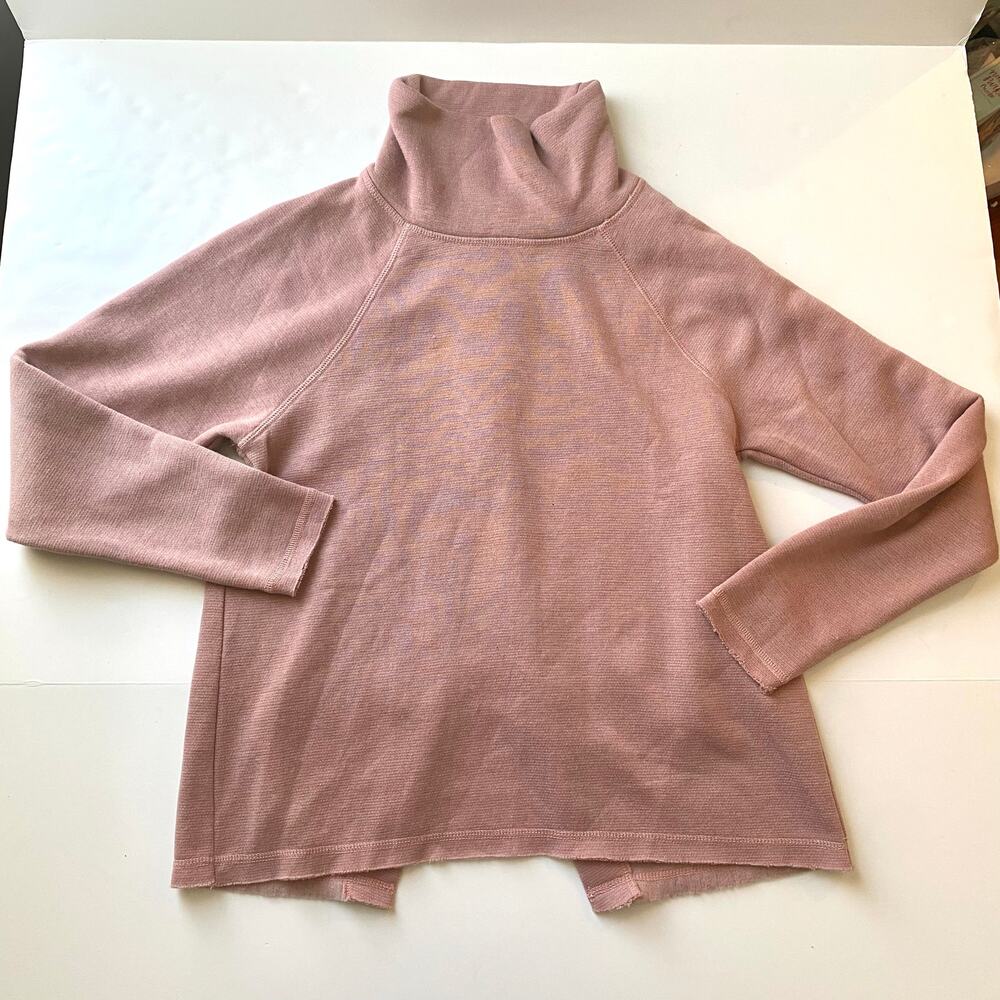 NEW Abercrombie & Fitch Pink Button Back Split Sweatshirt